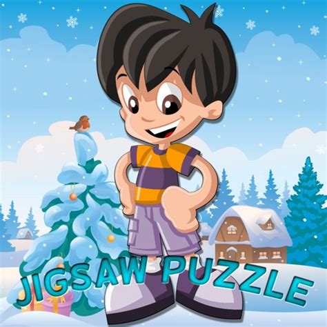 boy jigsaw puzzle educational games for kid school by Sim Kemthong