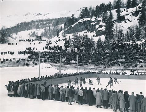 1948 Winter Olympics Ice Hockey Action - Switzerland vs USA | HockeyGods