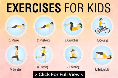 15 Simple Exercises For Kids To Do At Home in 2021 | Exercise for kids ...