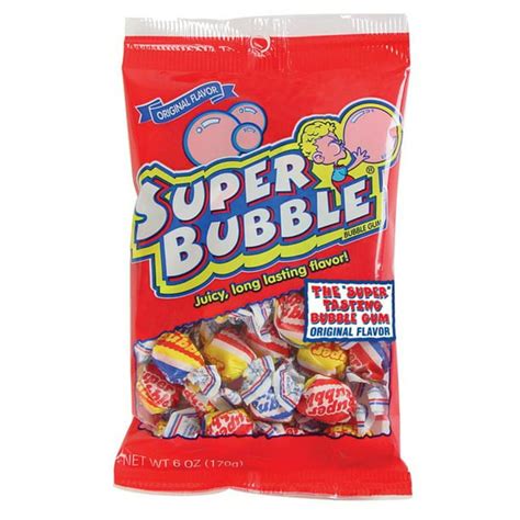 Super Bubble Bubble Gum, Original, 6 Ounce Bag - Walmart.com - Walmart.com