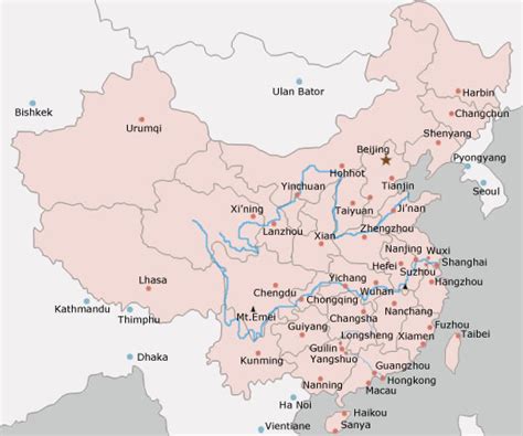 China City Map, Map of China Cities, Chinese City Maps