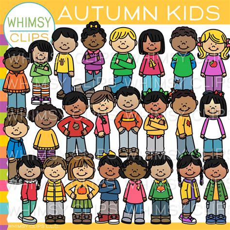 Fall Kids Clip Art – Whimsy Clips