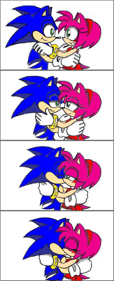 SonAmy Kiss - Colored by StarTheHedgeCat on DeviantArt