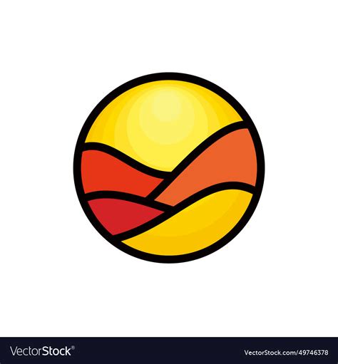 Colorful sunshine logo design Royalty Free Vector Image