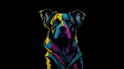 Dog Wallpaper 4K, Digital Art, AMOLED, 10K