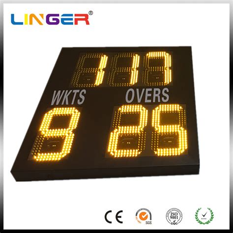 Small Electronic Cricket Scoreboard For Inside , Simple Type In Yellow ...