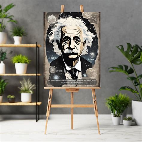 Albert Einstein Quote Poster Inspirational Digital Print Art Unique Science Decor for Home ...