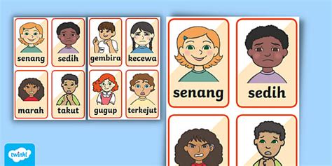 Kartu Gambar Emosi - GRATIS (teacher made) - Twinkl