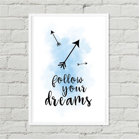 Follow Your Dreams, Wall Art, Digital Print, Poster, Art, Instant ...