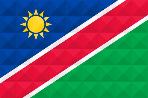 Artistic flag of Namibia with geometric wave concept art design ...