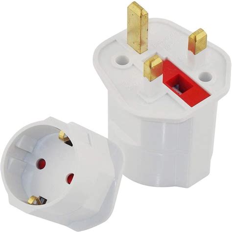 Royal Apex EU to UK Plugs Adapter, British Plug to EU Schuko Female ...