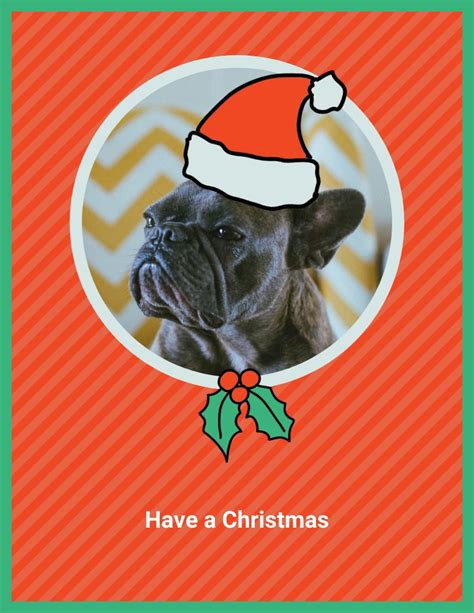 Funny Simple Dog Christmas Card - Venngage