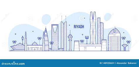 Riyadh Skyline Saudi Arabia City Buildings Vector | CartoonDealer.com ...