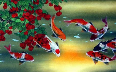 Lucky 9 feng shui koi | Fish painting, Koi painting, Fruit painting