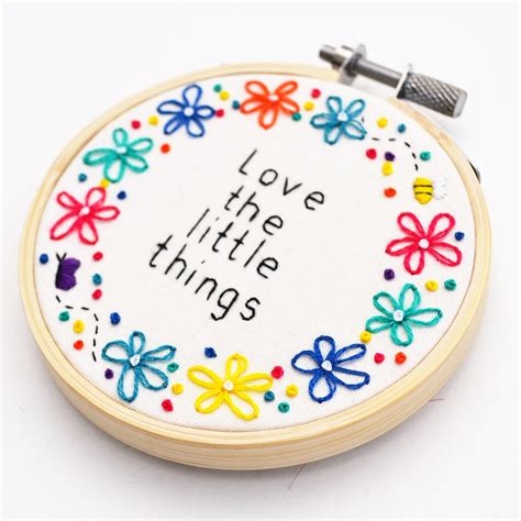 Inspirational Quote Embroidery Hoop 'love the Little | Etsy