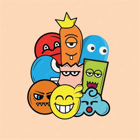 Premium Vector | A cartoon of a group of angry characters.