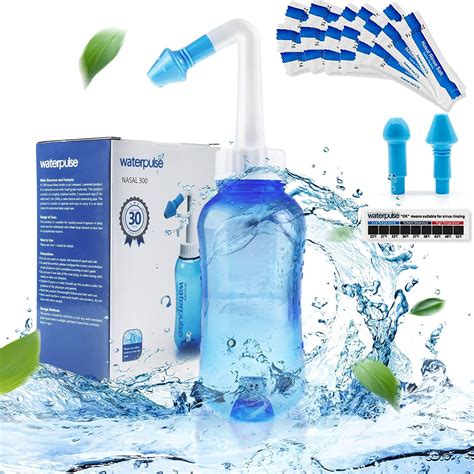 Buy Waterpulse Neti Pot Sinus Rinse, Nasal Wash Bottle Sinus Rinse ...