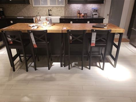 VADHOLMA kitchen island, black/oak, 126x79x90 cm (495/8x311/8x353/8") - IKEA CA | Ikea kitchen ...