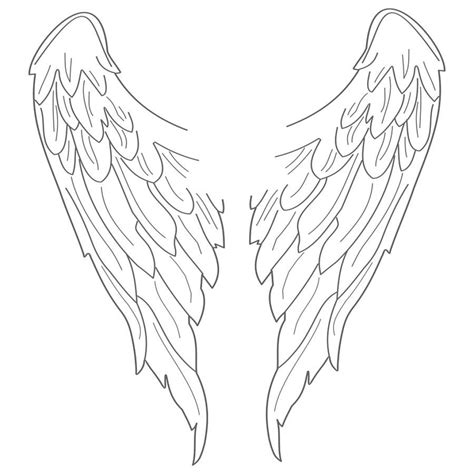 Simple Angel Wings Drawing at GetDrawings | Free download