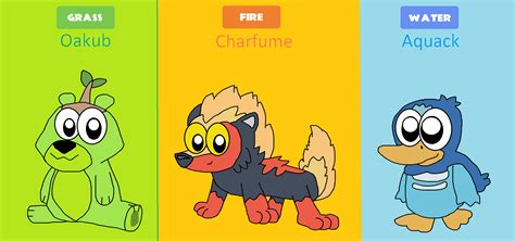 Pokemon Brick Bronze - Roria Starters by DarrenEwertChannel on DeviantArt