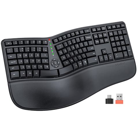 Buy MEETION Ergonomic Keyboard, Split Wireless Keyboard with Cushioned ...