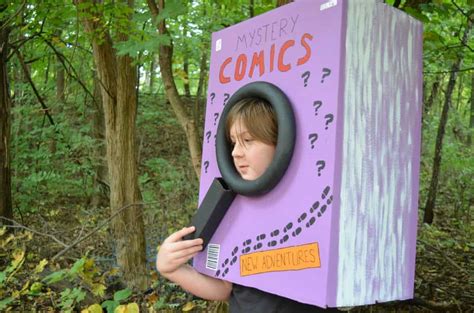 DIY Comic Book Halloween Costume from Recycled Amazon Boxes