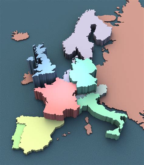 3D Europe Map / Jurgen Ziewe - Projects - Debut Art