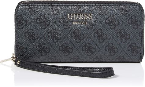 GUESS Women's Vikky SLG Large Zip Around Wallet, Grey (Coal), 2x10x21 ...