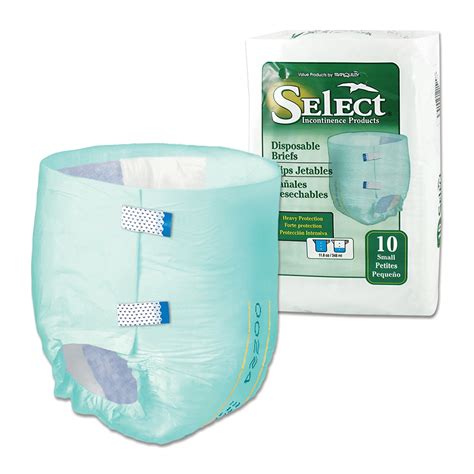 Select Adult Incontinence Brief S Heavy Absorbency Full Fit, 2620, Heavy, 100 Ct - Walmart.com