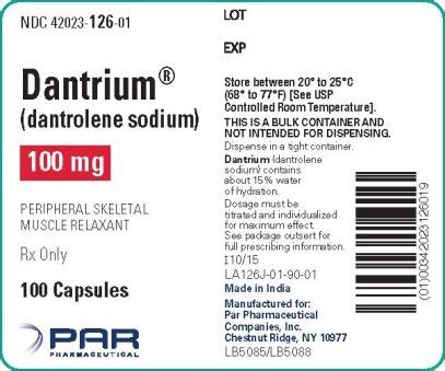 Dantrium - FDA prescribing information, side effects and uses