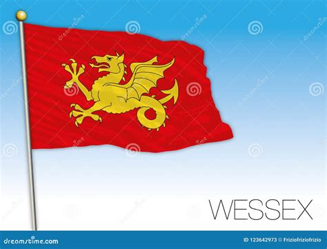 Flag Of Wessex Between 519 And 927 Vector Illustration | CartoonDealer.com #201564670