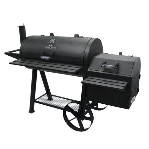 RiverGrille Farmer's Charcoal Grill and Off-Set Smoker-GR1008-013841 ...