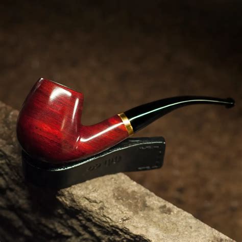 Classic Bent Smoking Pipe Tobacco Pipe 9mm Filter Wooden Pipe with 10 ...