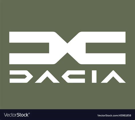 Dacia brand new logo car symbol with name white Vector Image