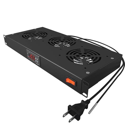 1U 19" Rack Mount 3 Fans Server Cooling System - Heat Monitor Display — Tupavco