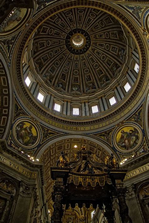 Rome Vatican Interior Daytime Murals Ceiling Closeup Paintings R Editorial Image - Image of city ...