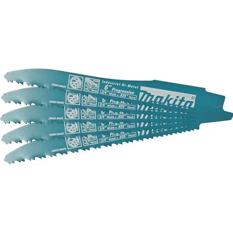 Makita 6 in. Progressive Cordless Reciprocating Saw Blade (5-Pack)-723082-A-5 - The Home Depot