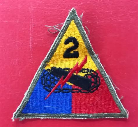 VINTAGE WORLD WAR II United States Army 2nd Armored Division Military Patch $12.00 - PicClick