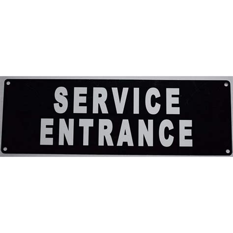 Service Entrance Sign Sign - (Aluminium Reflective, 4x12, White ...