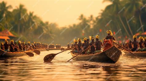 Premium AI Image | Onam boat race Happy onam Onam festival Generative ai