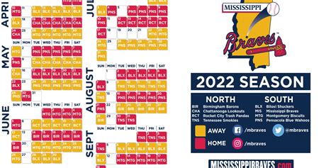 2022 Mississippi Braves Schedule Announced | MiLB.com