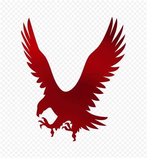 Logotipo de la mascota, halcón, águila, dibujo, halcón, rojo, pájaro ...