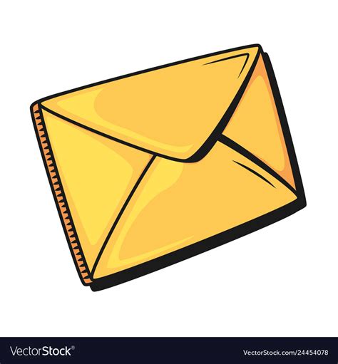 Email envelope cartoon Royalty Free Vector Image