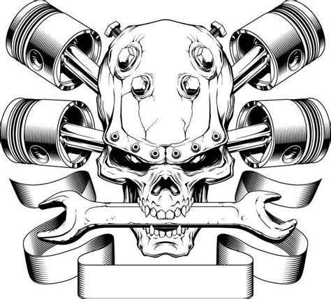 Mechanic tattoo, Skull tattoo design, Art tattoo