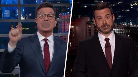 Stephen Colbert and Jimmy Kimmel stir political passions with ...