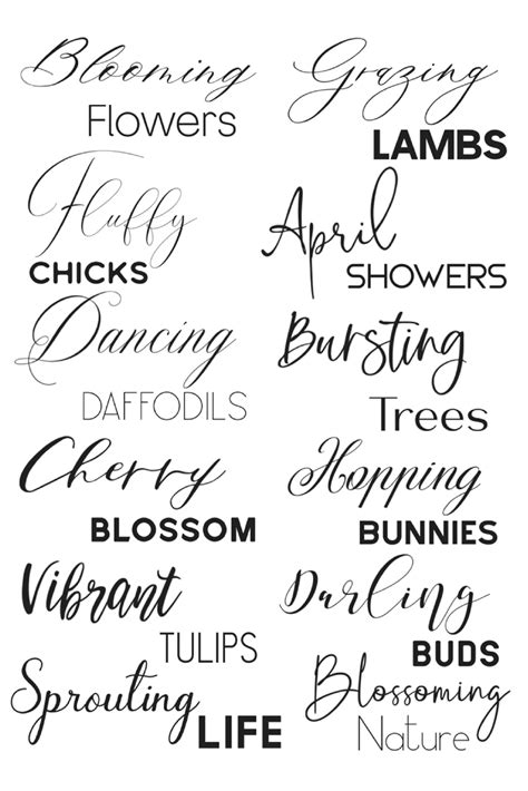 Different Handwriting Fonts