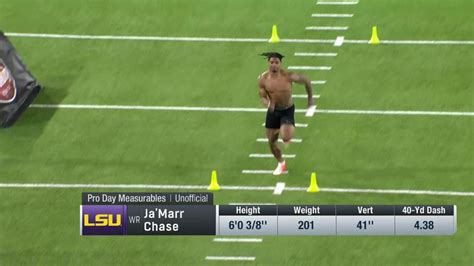 Ja'Marr Chase runs unofficial 4.38 40-yard dash at LSU pro day