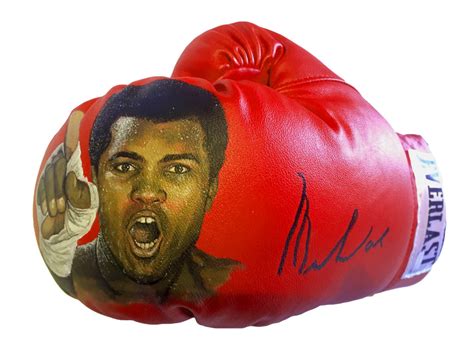 Muhammad Ali Autographed and Painted Everlast Boxing Glove with Ali co – iconsofboxing.com