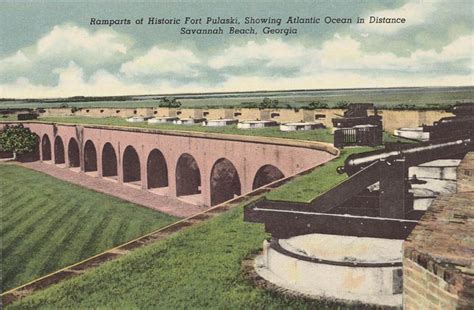 Vintage postcard of Fort Pulaski - Tybee Island, GA | Tybee island, Savannah beach, Tybee island ...