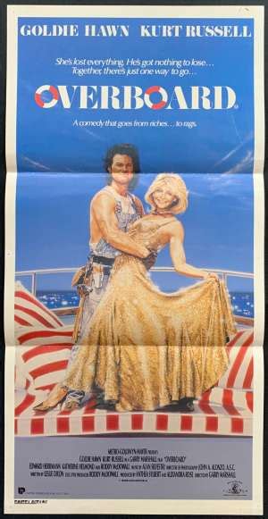 All About Movies - Overboard Movie Poster Original Daybill 1987 Style A Art Kurt Russell Goldie Hawn